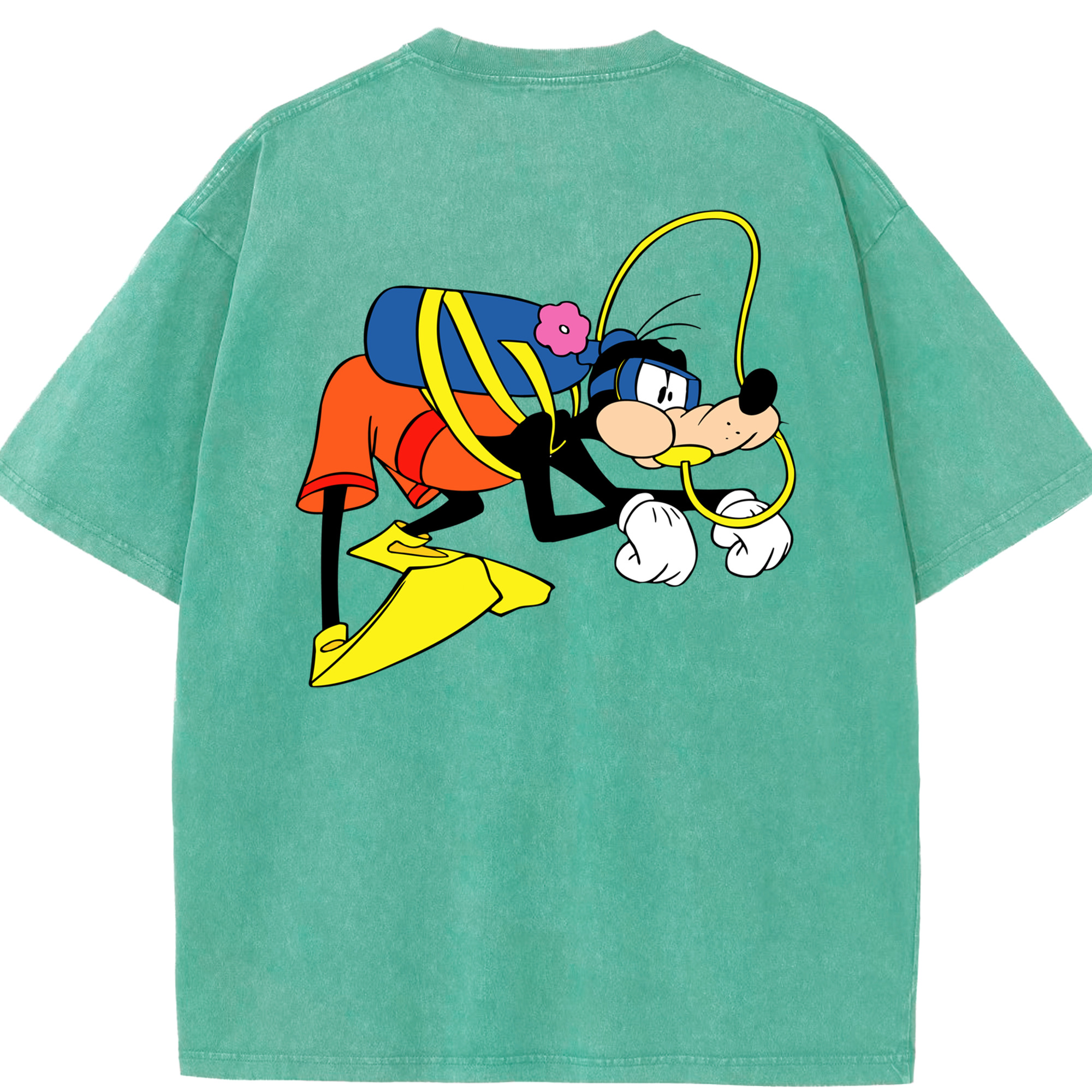 （画像用） ミッキーマウス Mickey Mouse 綿100% ヴィンテージ風 半袖Tシャツ（背面プリント）